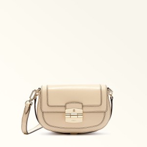 Beige Furla CLUB 2 Women's Crossbody Bags | GXLWFK586