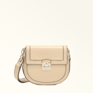 Beige Furla CLUB 2 Women's Crossbody Bags | JKXEAD917