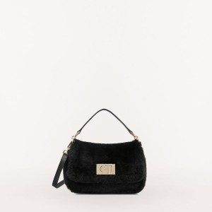 Black Furla 1927 SOFT Women's Crossbody Bags | WZRIXC906