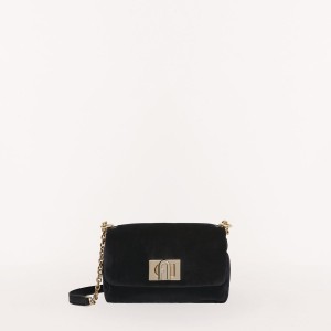 Black Furla 1927 Women's Crossbody Bags | HCUQKE138