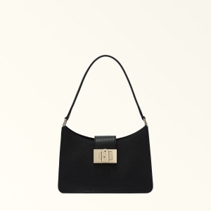 Black Furla 1927 Women's Shoulder Bags | GXVWSP350