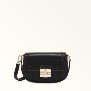 Black Furla CLUB 2 Women's Crossbody Bags | UFCPZH295