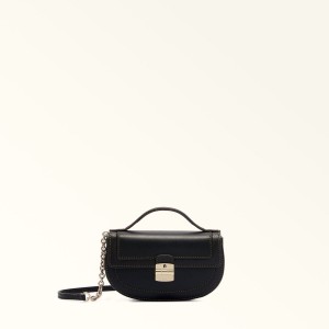 Black Furla CLUB 2 Women's Mini Bags | KOTSQD380