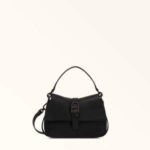 Black Furla FLOW Women's Handbag | EPUXMR308