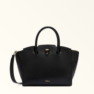 Black Furla GENESI Women's Totes | VOMCZI742