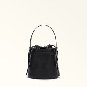 Black Furla GIOVE Women's Bucket Bags | UXDTQV489