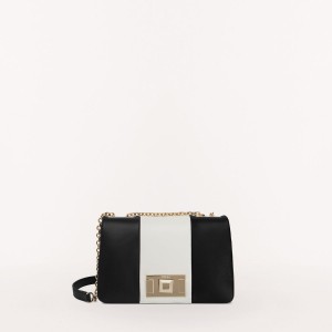 Black Furla LULU Women's Crossbody Bags | QILZYS596