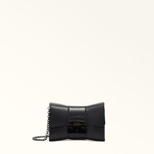 Black Furla METROPOLIS REMIX Women's Crossbody Bags | GANPET124