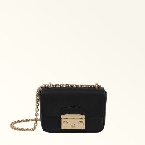 Black Furla METROPOLIS Women's Crossbody Bags | EKZCOL926