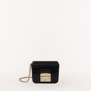 Black Furla METROPOLIS Women's Mini Bags | RHMVNL754