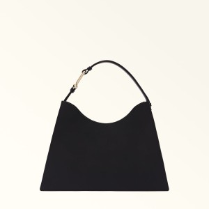 Black Furla NUVOLA Women's Shoulder Bags | UGOHPK240