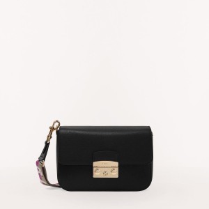 Black / Purple Furla METROPOLIS Women's Crossbody Bags | QZWNJH382