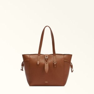 Brown Furla NET Women's Totes | NJWMAC137