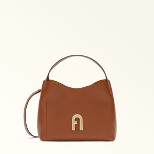 Brown Furla PRIMULA Women's Shoulder Bags | RDGLWJ398