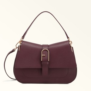 Burgundy Furla FLOW Women's Handbag | IVOZRP108