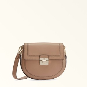 Coffee Furla CLUB 2 Women's Crossbody Bags | ZGMFVL758