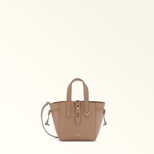 Coffee Furla NET Women's Totes | BWIXFZ351