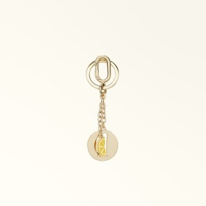 Gold Furla CRYSTAL Women's Keyrings | MBOXRH179