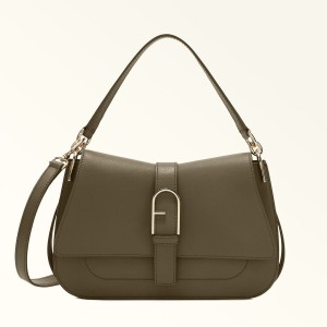 Olive Furla FLOW Women's Handbag | EMPCAL394