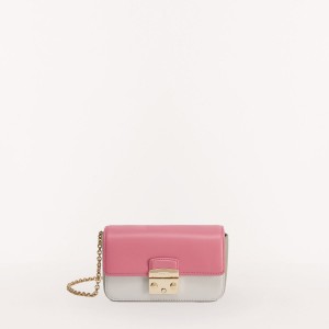 Pink / White Furla METROPOLIS Women's Mini Bags | PMHKTY954