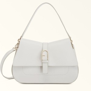 White Furla FLOW Women's Handbag | AICLGP425