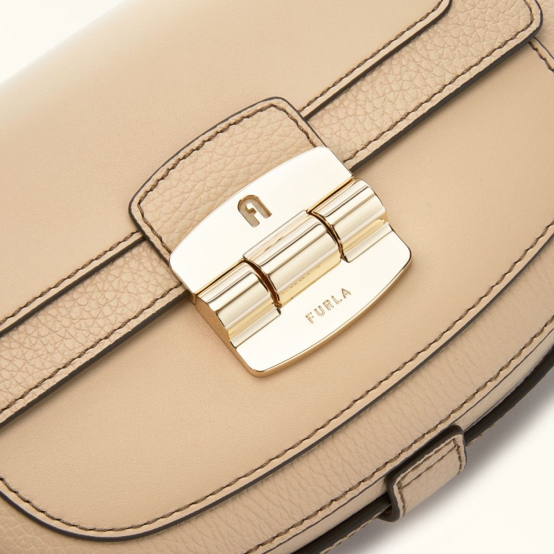 Beige Furla CLUB 2 Women's Crossbody Bags | GXLWFK586