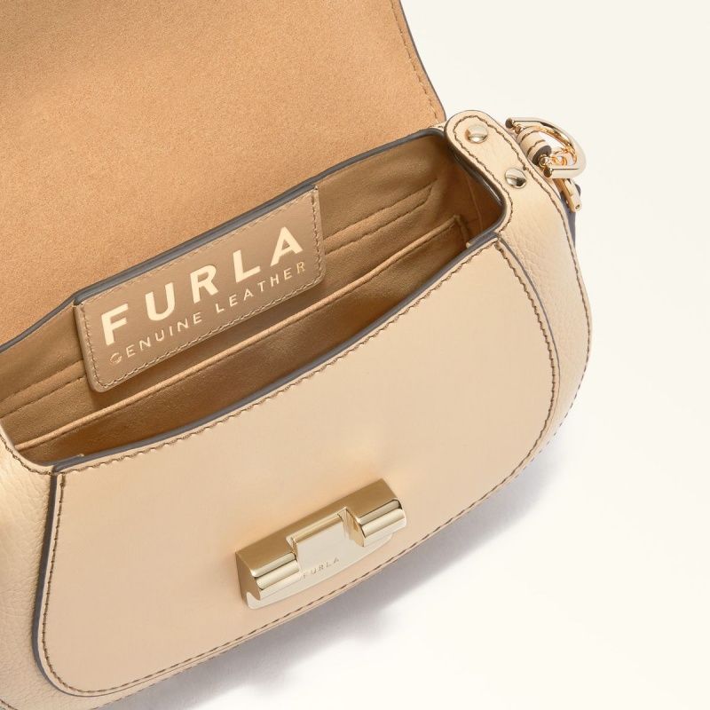 Beige Furla CLUB 2 Women's Crossbody Bags | GXLWFK586