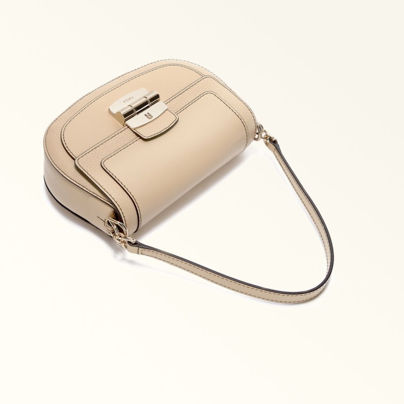 Beige Furla CLUB 2 Women's Crossbody Bags | GXLWFK586