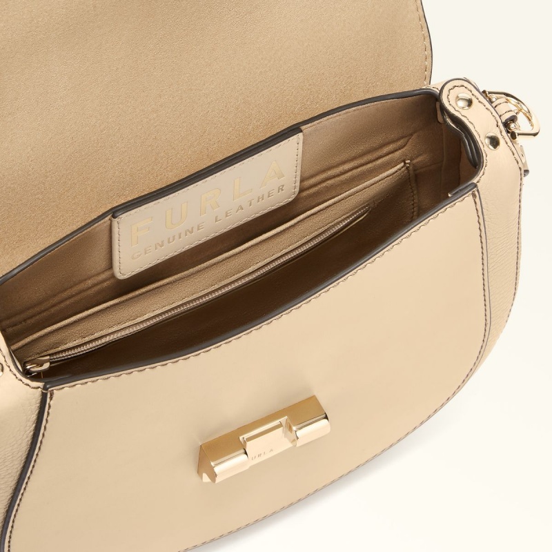 Beige Furla CLUB 2 Women's Crossbody Bags | JKXEAD917