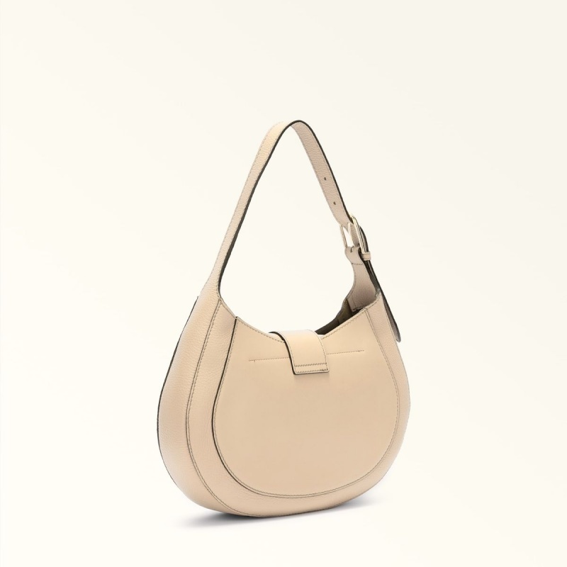 Beige Furla CLUB 2 Women's Shoulder Bags | DOKEGL236