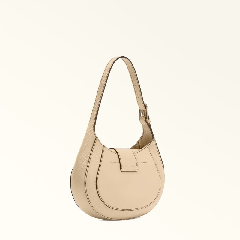 Beige Furla CLUB 2 Women's Shoulder Bags | IHUARG612