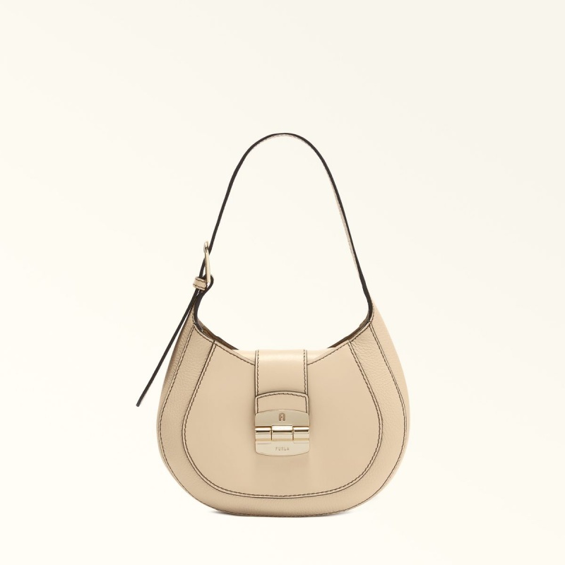 Beige Furla CLUB 2 Women\'s Shoulder Bags | IHUARG612