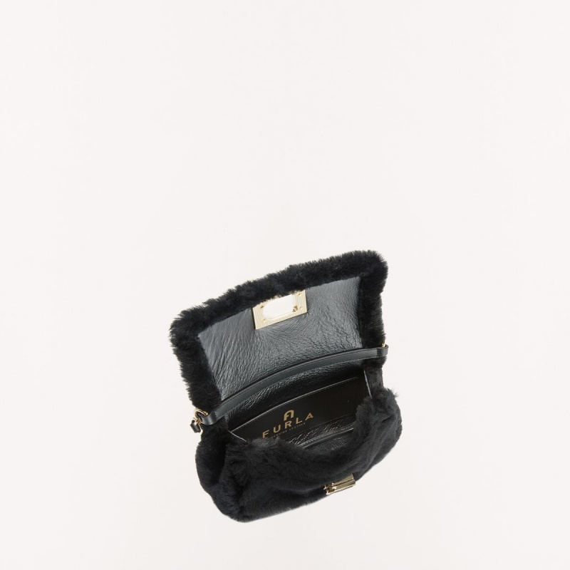 Black Furla 1927 SOFT Women's Crossbody Bags | WZRIXC906