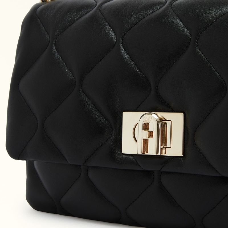 Black Furla 1927 Women's Crossbody Bags | CLSHKQ608