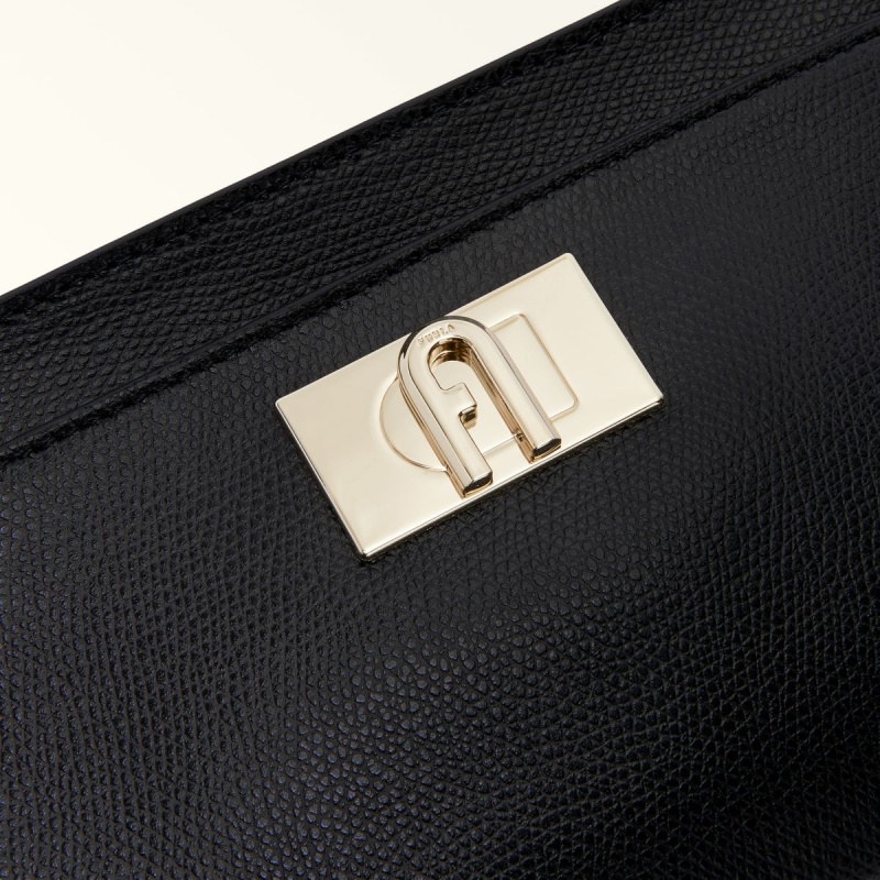 Black Furla 1927 Women's Crossbody Bags | FBOMHD170