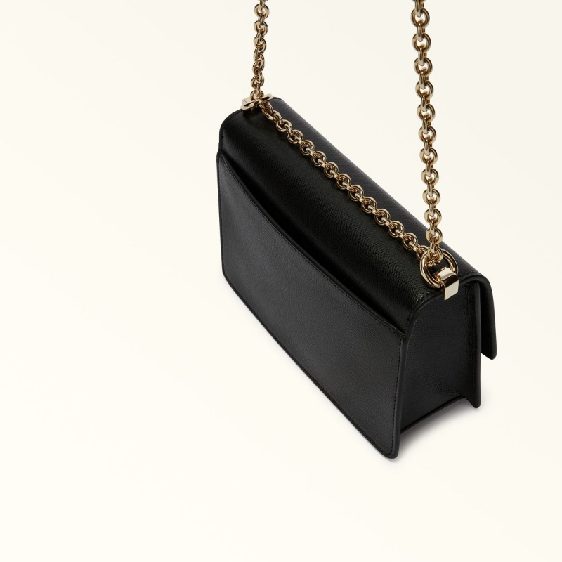 Black Furla 1927 Women's Crossbody Bags | YKFXZR610