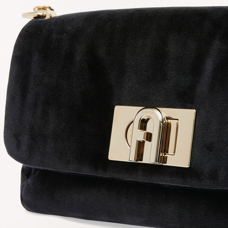 Black Furla 1927 Women's Crossbody Bags | HCUQKE138