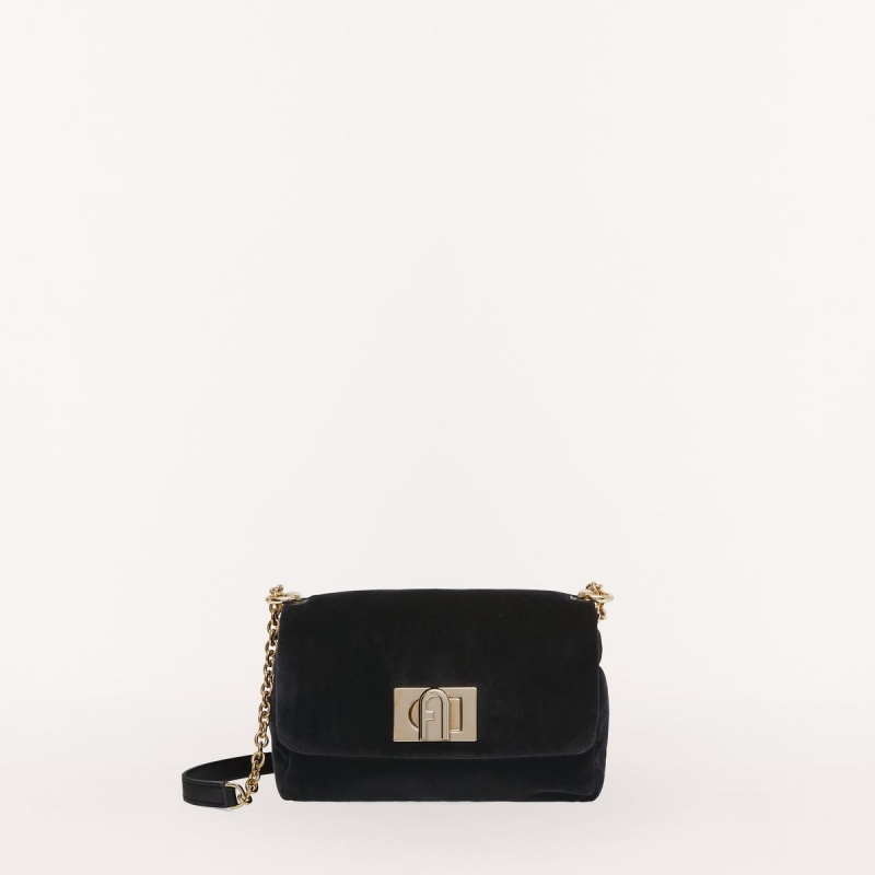 Black Furla 1927 Women\'s Crossbody Bags | HCUQKE138