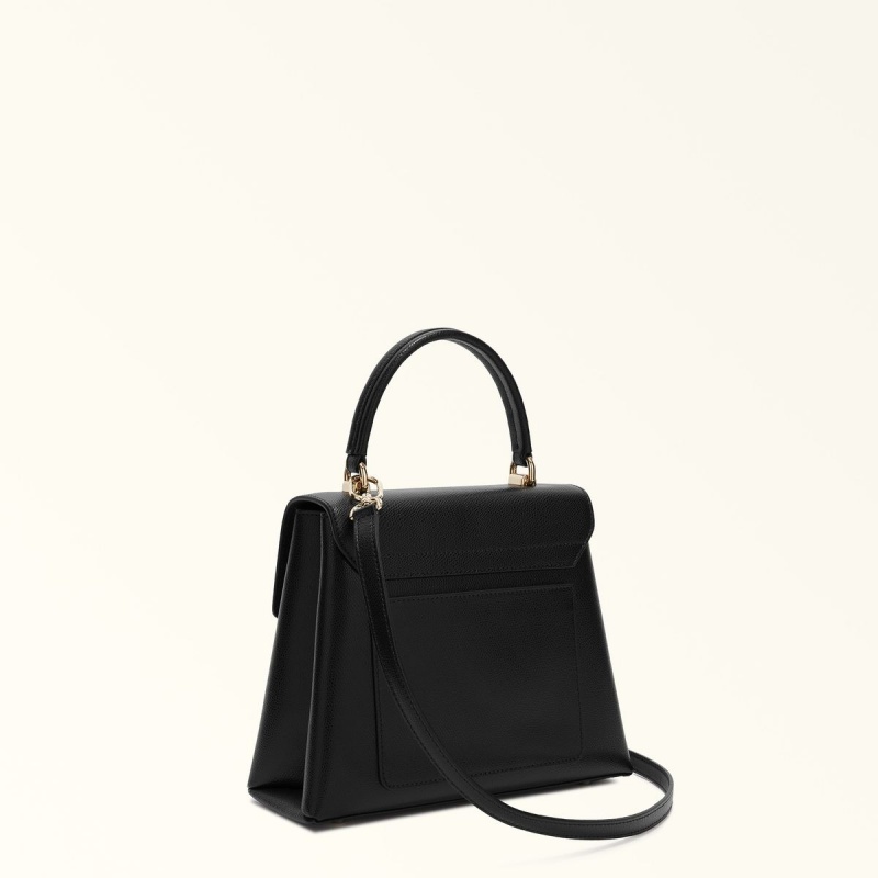 Black Furla 1927 Women's Handbag | NRQFKW264