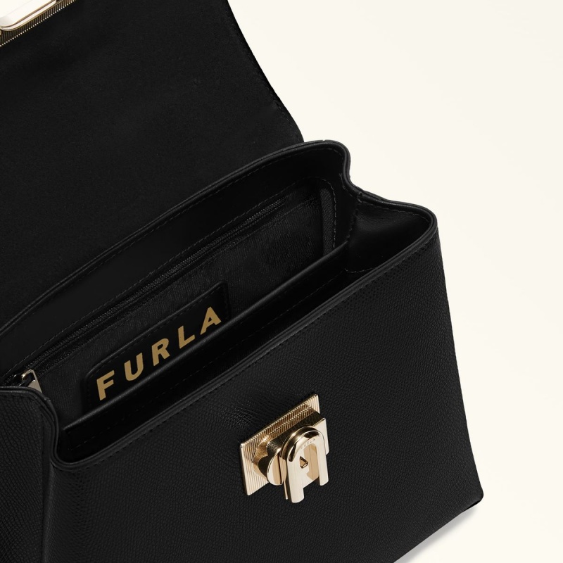 Black Furla 1927 Women's Handbag | NRQFKW264