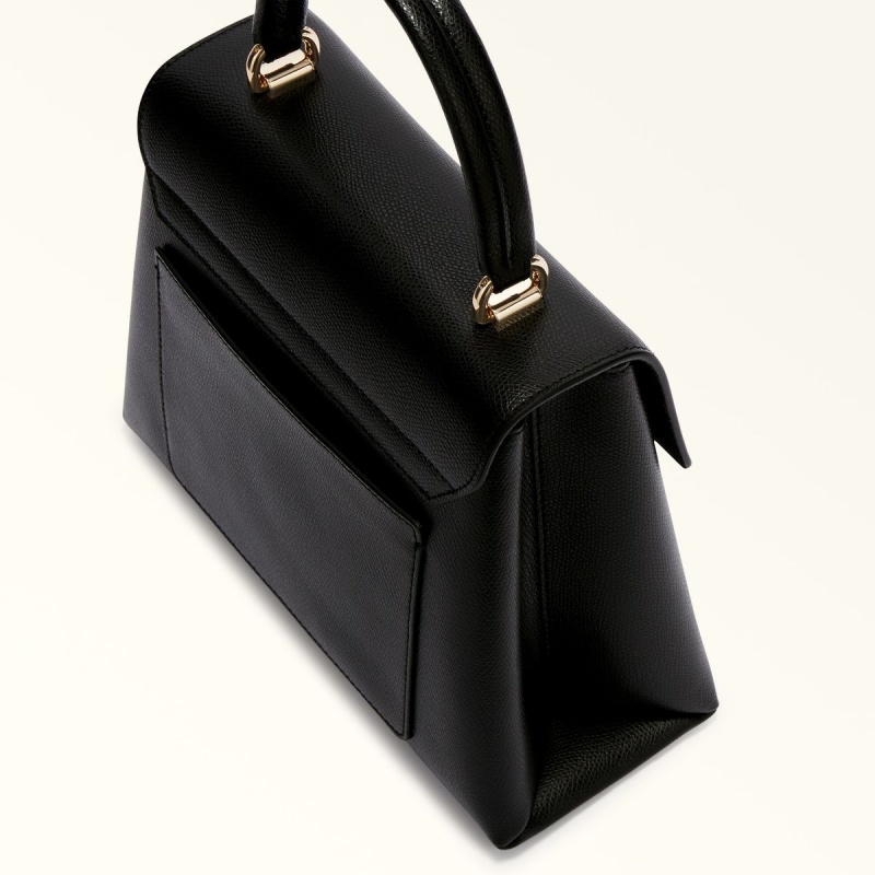 Black Furla 1927 Women's Handbag | NRQFKW264