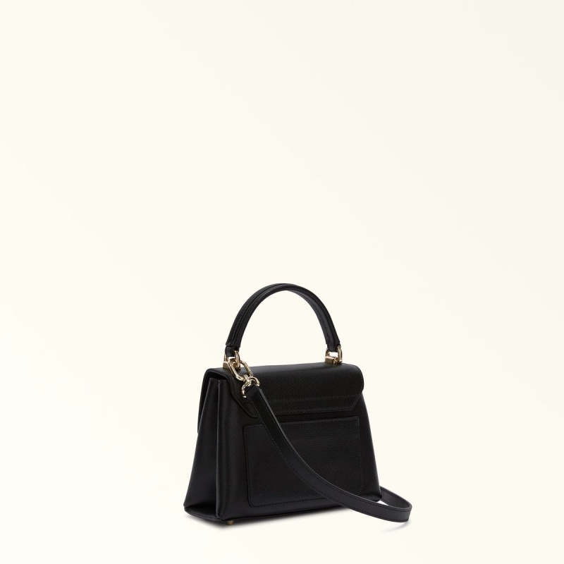 Black Furla 1927 Women's Handbag | QJXPMF305