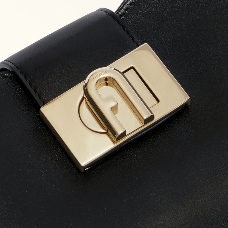 Black Furla 1927 Women's Shoulder Bags | MTGVPI256