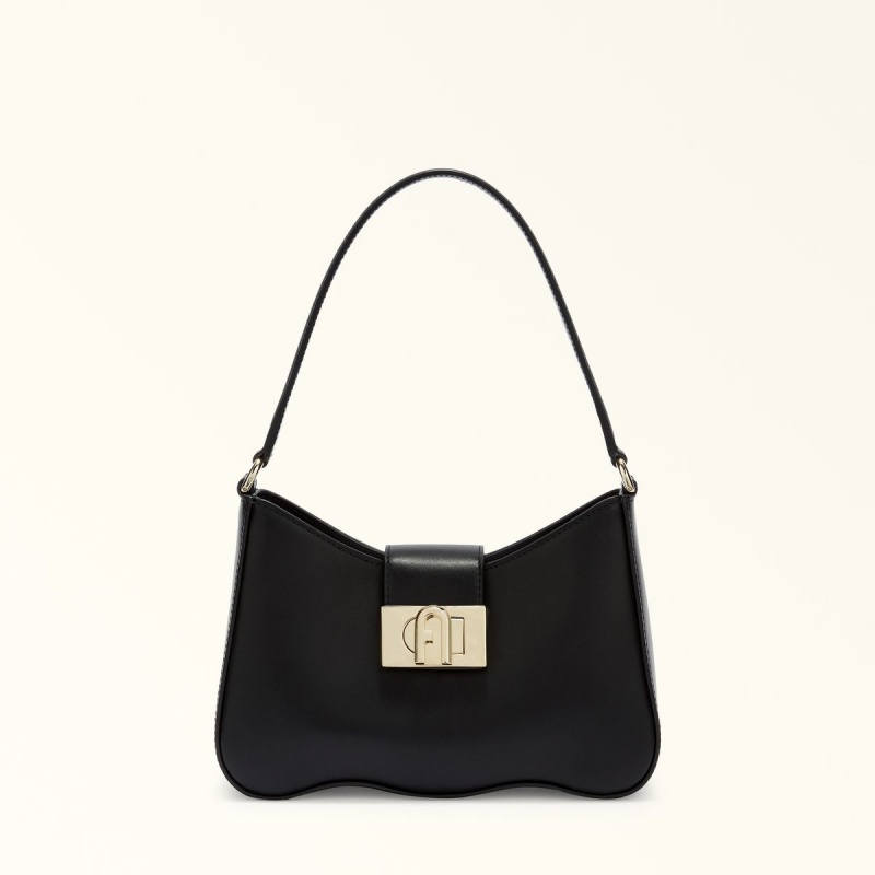 Black Furla 1927 Women\'s Shoulder Bags | MTGVPI256