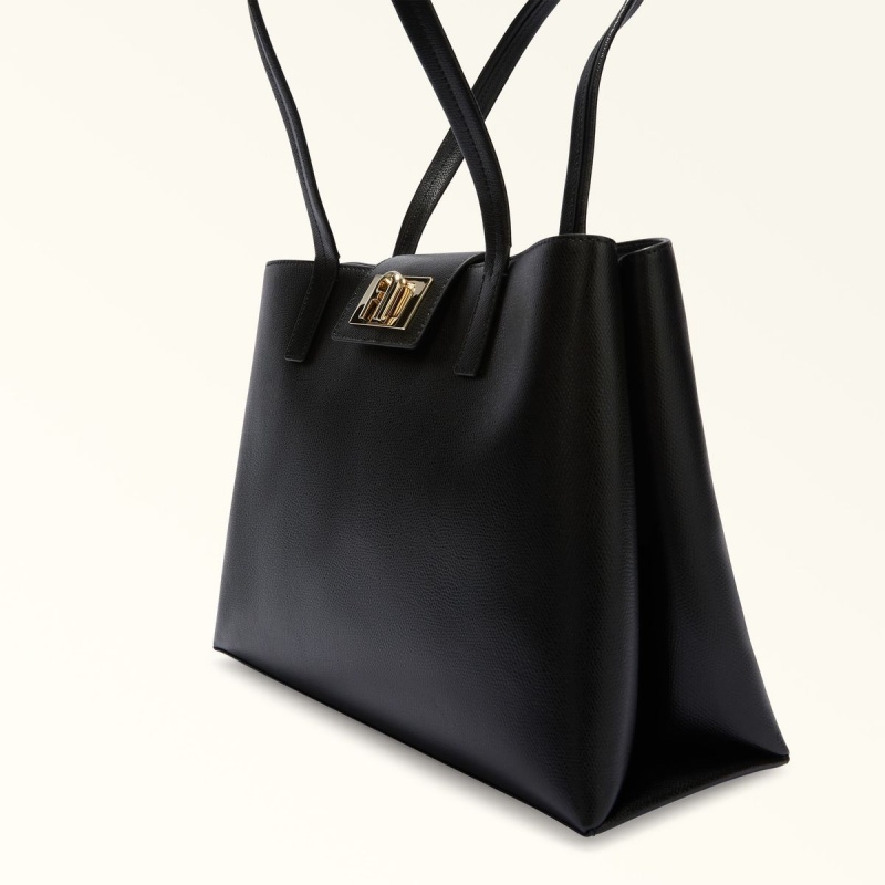 Black Furla 1927 Women's Totes | TMRCPK974