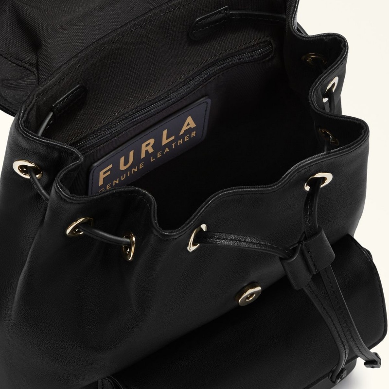 Black Furla FLOW Women's Backpacks | AZJFLT684