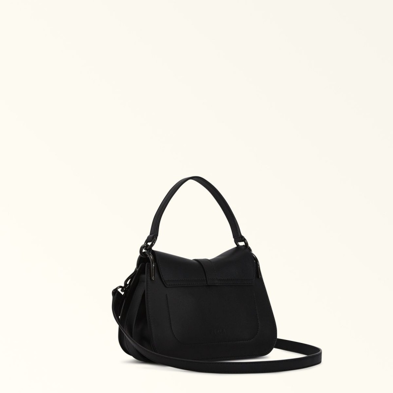 Black Furla FLOW Women's Handbag | EPUXMR308