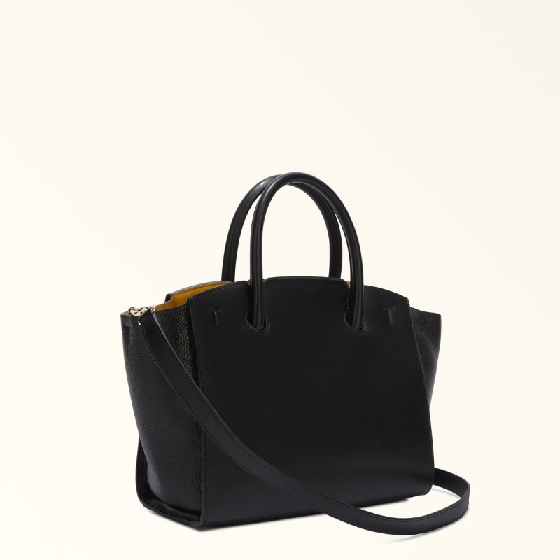 Black Furla GENESI Women's Totes | VOMCZI742