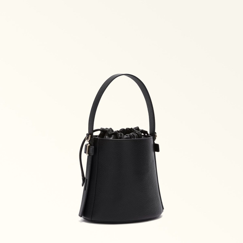 Black Furla GIOVE Women's Bucket Bags | UXDTQV489