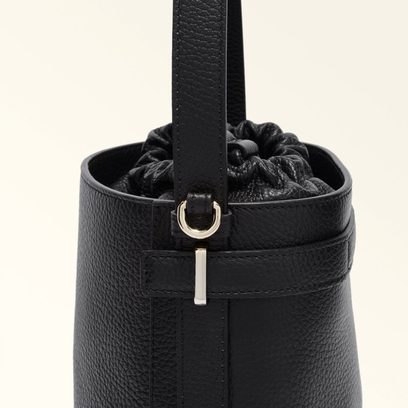 Black Furla GIOVE Women's Bucket Bags | UXDTQV489